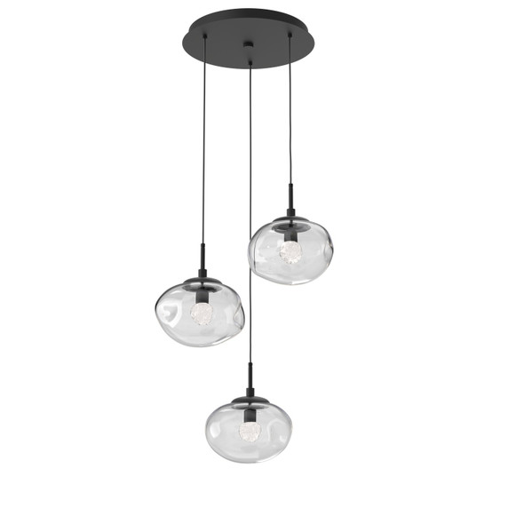 Mini Pendants 3 Light Cluster by Hammerton Studio ( 404 | CHB0068-03-MB-FC-C01-L3 Nebula ) 