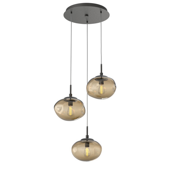 Mini Pendants 3 Light Cluster by Hammerton Studio ( 404 | CHB0064-03-GP-B-C01-E2 Nebula ) 