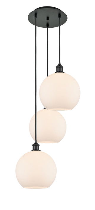 Mini Pendants 3 Light Cluster by Innovations ( 405 | 113B-3P-BK-G121-10 Ballston ) 