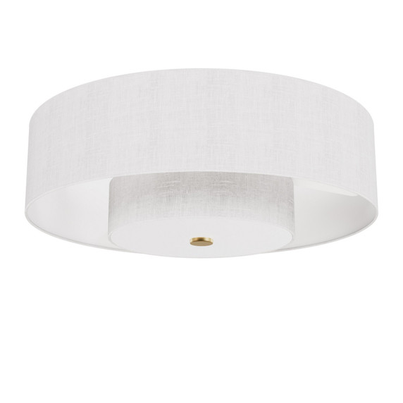 Flush Mounts Drum Shade by Hunter ( 47 | 52974 Brookside ) 