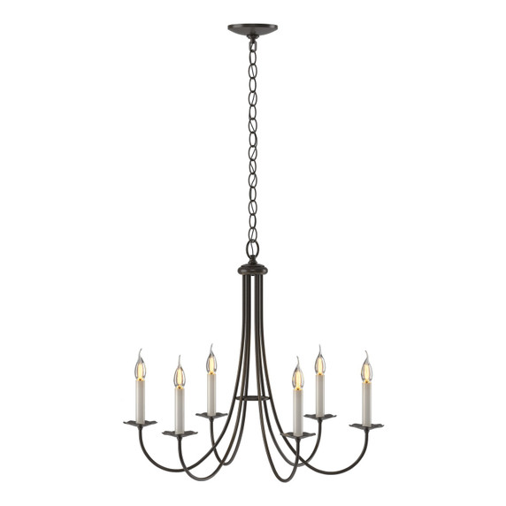 Mid. Chandeliers Candle by Hubbardton Forge ( 39 | 101160-SKT-14 Simple Lines ) 
