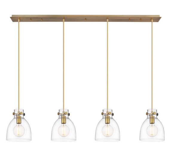 Linear/Island 4 Light + by Innovations ( 405 | 124-410-1PS-BB-G412-8CL Downtown Urban ) 