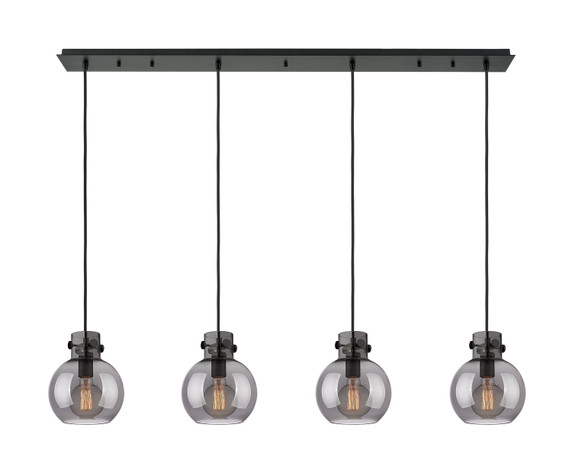 Linear/Island 4 Light + by Innovations ( 405 | 124-410-1PS-BK-G410-8SM Newton ) 