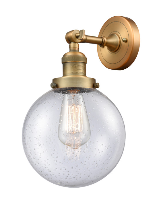 Sconces Single Glass by Innovations ( 405 | 203-BB-G204-8 Franklin Restoration ) 