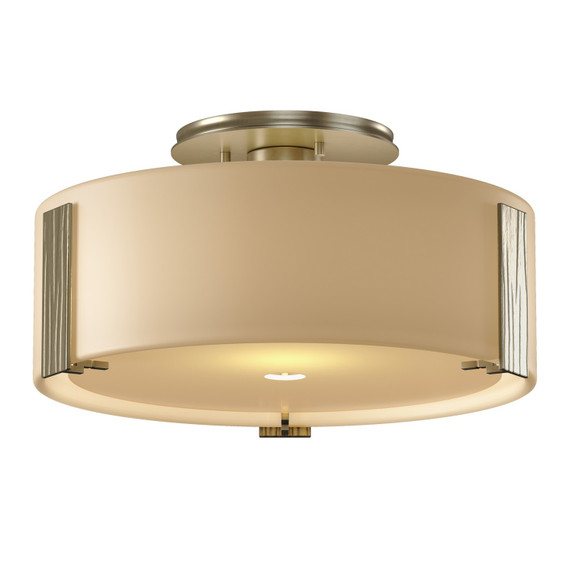 Semi-Flush Mts. Drum Shade by Hubbardton Forge ( 39 | 126753-SKT-84-GG0218 Impressions ) 