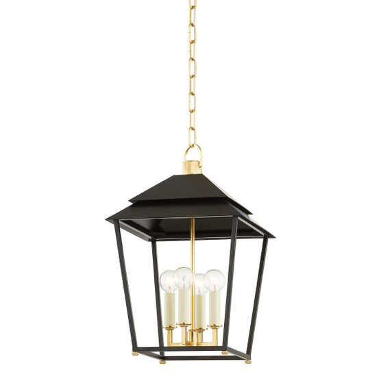 Foyer/Hall Lanterns Open Frame by Hudson Valley ( 70 | 5119-AGB/SBK Natick ) 