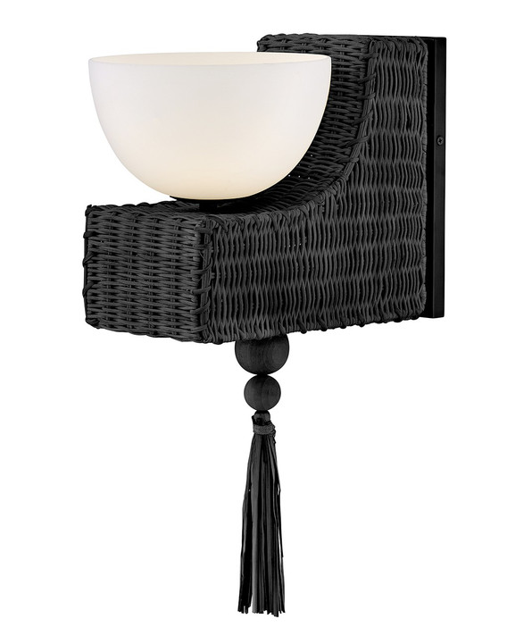 Sconces Single Glass by Hinkley ( 13 | 55190BK-LL Thalia ) 