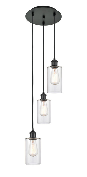 Mini Pendants 3 Light Cluster by Innovations ( 405 | 113B-3P-BK-G802 Ballston ) 