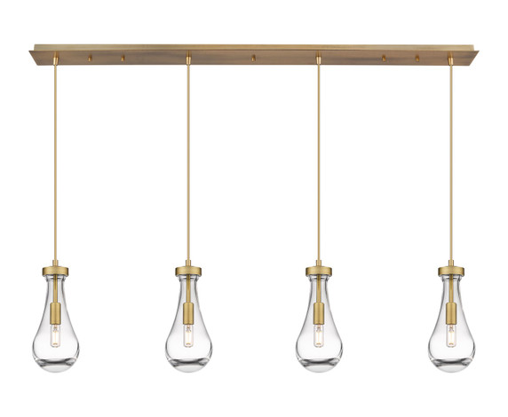 Linear/Island 4 Light + by Innovations ( 405 | 124-451-1P-BB-G451-5CL Downtown Urban ) 