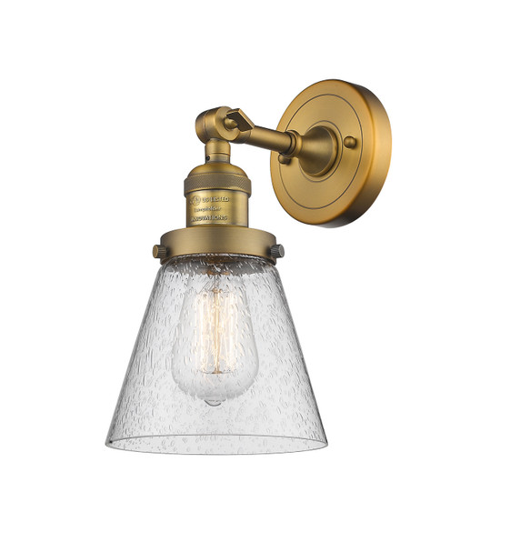 Sconces Single Glass by Innovations ( 405 | 203-BB-G64 Franklin Restoration ) 
