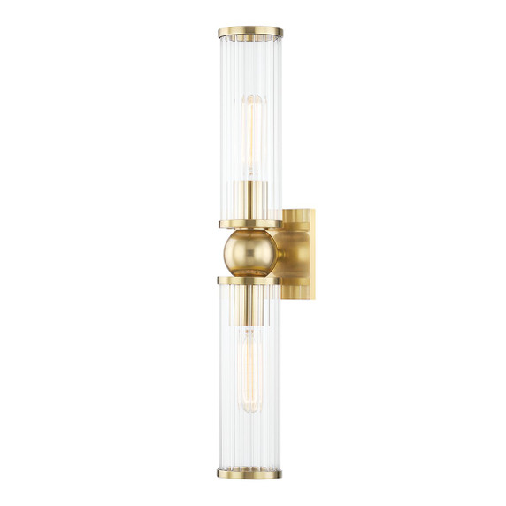 Sconces Double Glass by Hudson Valley ( 70 | 5272-AGB Malone ) 