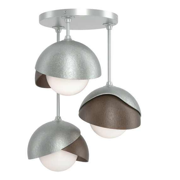 Semi-Flush Mts. Multi-port/Cluster by Hubbardton Forge ( 39 | 121374-SKT-82-05-GG0711 Brooklyn ) 