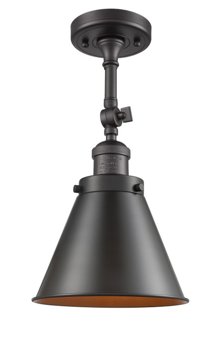 Semi-Flush Mts. Glass Down by Innovations ( 405 | 201F-OB-M13-OB-LED Franklin Restoration ) 