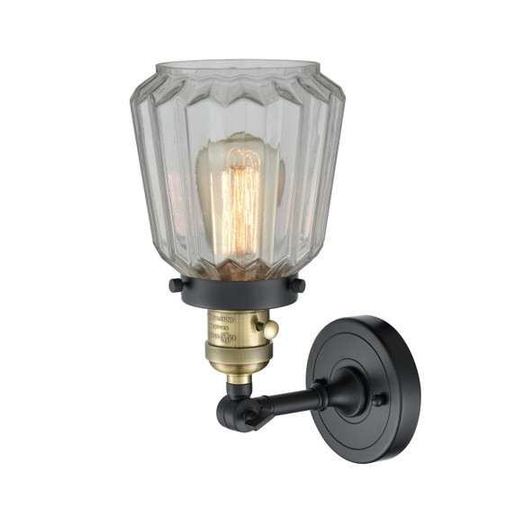 Sconces Single Glass by Innovations ( 405 | 203SW-BAB-G142 Franklin Restoration ) 