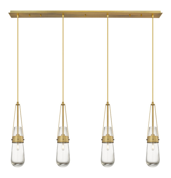 Linear/Island 4 Light + by Innovations ( 405 | 124-452-1P-BB-G452-4CL Downtown Urban ) 