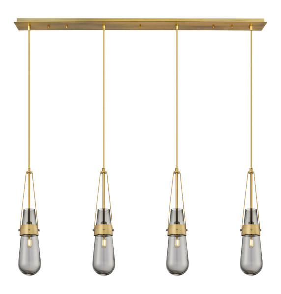 Linear/Island 4 Light + by Innovations ( 405 | 124-452-1P-BB-G452-4SM Downtown Urban ) 
