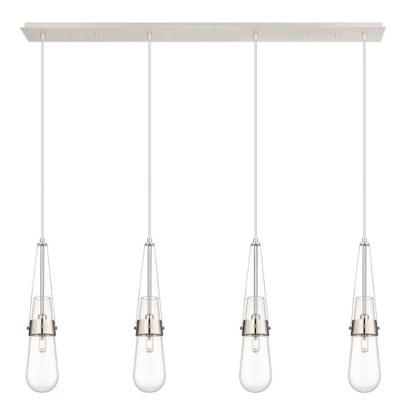 Linear/Island 4 Light + by Innovations ( 405 | 124-452-1P-PN-G452-4CL Downtown Urban ) 
