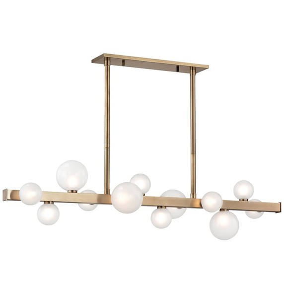Linear/Island 4 Light + by Hudson Valley ( 70 | 8744-AGB Mini Hinsdale ) 