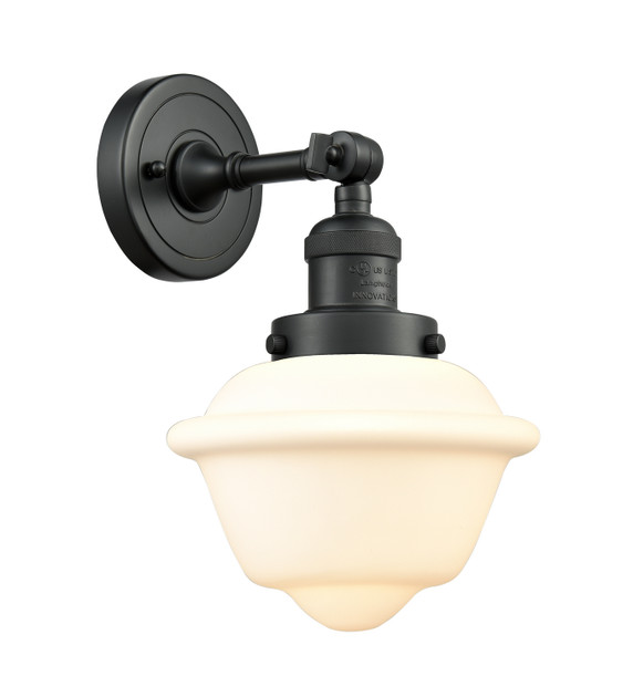 Sconces Single Glass by Innovations ( 405 | 203-BK-G531-LED Franklin Restoration ) 