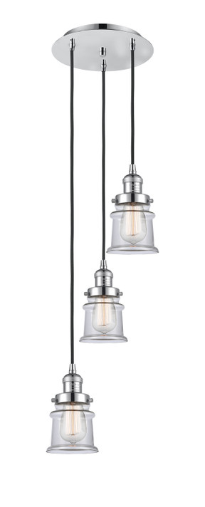 Mini Pendants 3 Light Cluster by Innovations ( 405 | 113F-3P-PC-G182S Franklin Restoration ) 