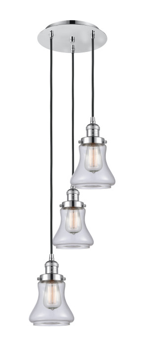 Mini Pendants 3 Light Cluster by Innovations ( 405 | 113F-3P-PC-G192 Franklin Restoration ) 
