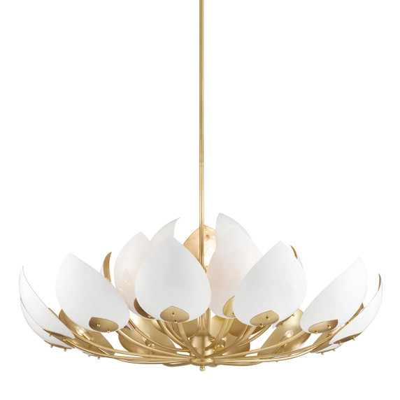Large Chandeliers Glass Shade by Hudson Valley ( 70 | 5754-GL/WH Lotus ) 