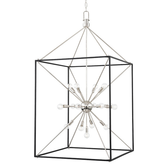 Foyer/Hall Lanterns Open Frame by Hudson Valley ( 70 | 8927-PN/BK Glendale ) 