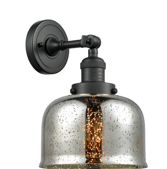Sconces Single Glass by Innovations ( 405 | 203-BK-G78 Franklin Restoration ) 