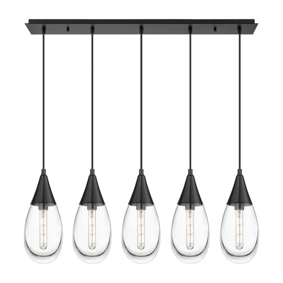 Linear/Island 4 Light + by Innovations ( 405 | 125-450-1P-BK-G450-6CL Downtown Urban ) 