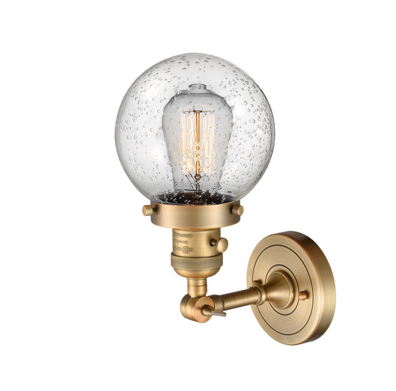 Sconces Single Glass by Innovations ( 405 | 203SW-BB-G204-6 Franklin Restoration ) 