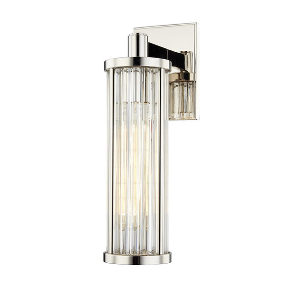 Sconces Single Glass by Hudson Valley ( 70 | 9121-PN Marley ) 