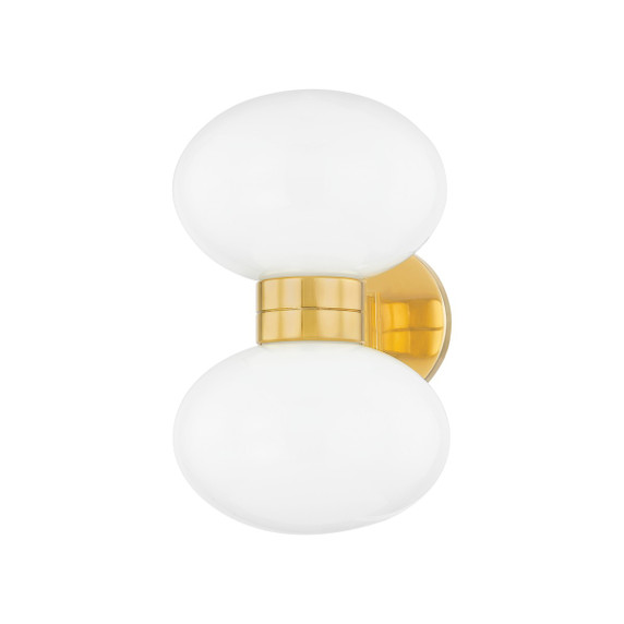 Sconces Double Glass by Hudson Valley ( 70 | 2402-AGB Otsego ) 