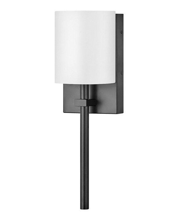 Sconces Single Glass by Hinkley ( 13 | 41011BK Avenue White Acrylic ) 