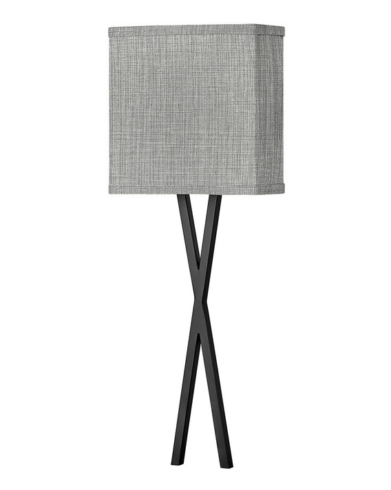 Sconces Drum Shade by Hinkley ( 13 | 41101BK Axis Heathered Gray ) 