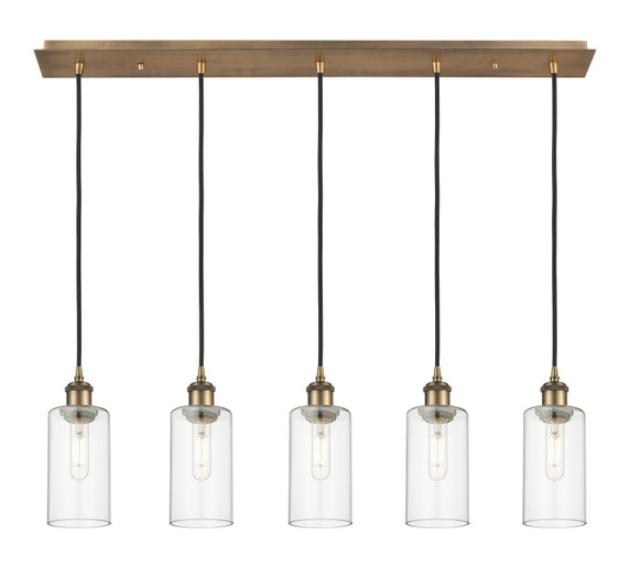 Linear/Island 4 Light + by Innovations ( 405 | 125B-5P-BB-G434-7CL Downtown Urban ) 