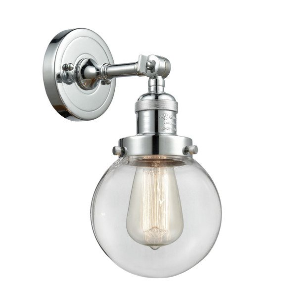 Sconces Single Glass by Innovations ( 405 | 203-PC-G202-6-LED Franklin Restoration ) 