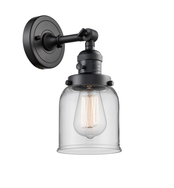 Sconces Single Glass by Innovations ( 405 | 203SW-BK-G52-LED Franklin Restoration ) 
