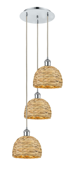 Mini Chandeliers Multi-Port/Cascade by Innovations ( 405 | 113B-3P-PC-RBD-8-NAT Ballston ) 