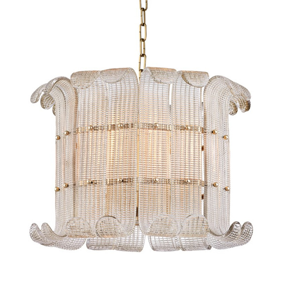Mid. Chandeliers Glass Down by Hudson Valley ( 70 | 2908-AGB Brasher ) 