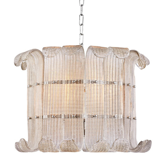 Mid. Chandeliers Glass Down by Hudson Valley ( 70 | 2908-PN Brasher ) 