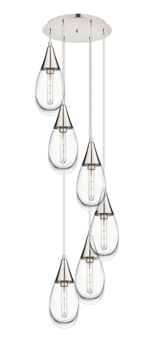 Pendants Multi-port/Cascade by Innovations ( 405 | 116-450-1P-PN-G450-6CL Downtown Urban ) 