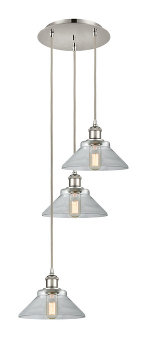 Mini Pendants 3 Light Cluster by Innovations ( 405 | 113B-3P-PN-G132 Ballston ) 