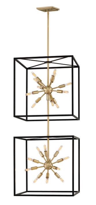Foyer/Hall Lanterns Open Frame by Hinkley ( 13 | 46316BLK Aros ) 