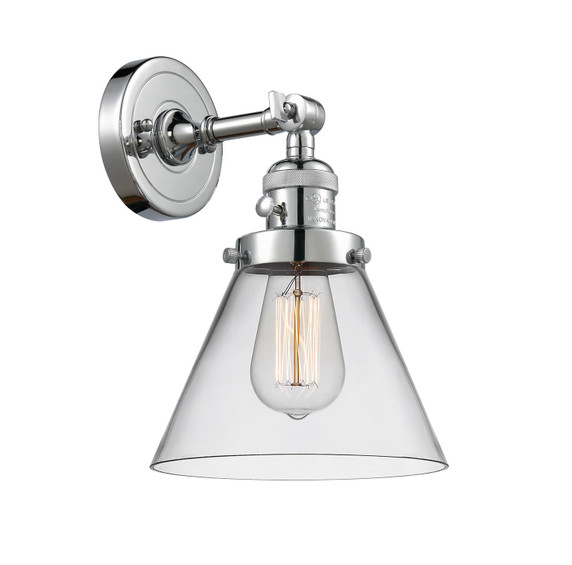 Sconces Single Glass by Innovations ( 405 | 203SW-PC-G42-LED Franklin Restoration ) 