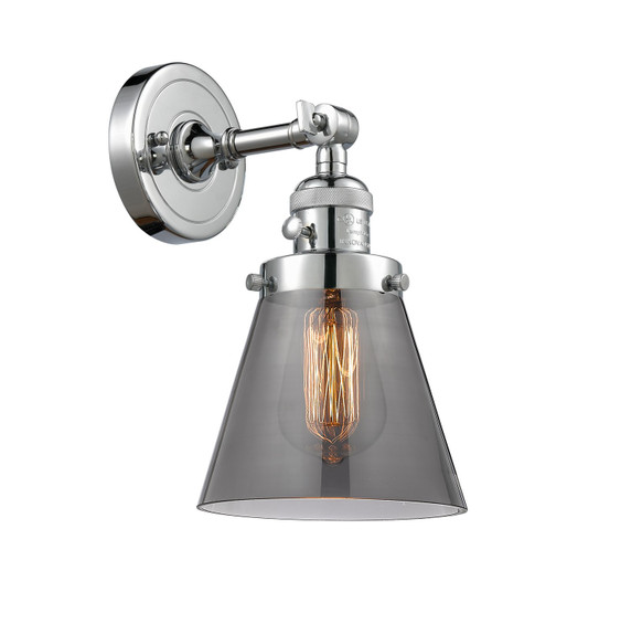 Sconces Single Glass by Innovations ( 405 | 203SW-PC-G63-LED Franklin Restoration ) 