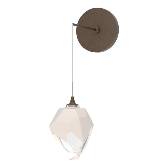 Sconces Single Glass by Hubbardton Forge ( 39 | 201397-SKT-05-WP0754 Chrysalis ) 