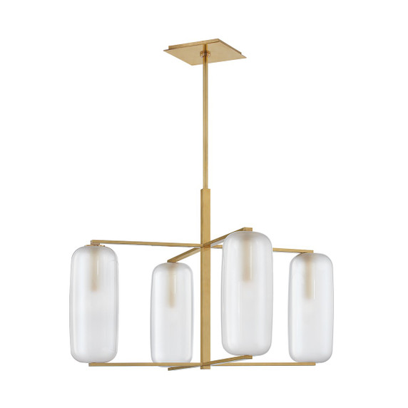 Mid. Chandeliers Glass Down by Hudson Valley ( 70 | 3474-AGB Pebble ) 