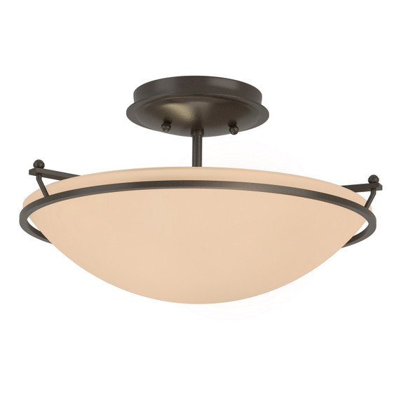 Semi-Flush Mts. Bowl Style by Hubbardton Forge ( 39 | 124302-SKT-14-SS0047 Simple Lines ) 