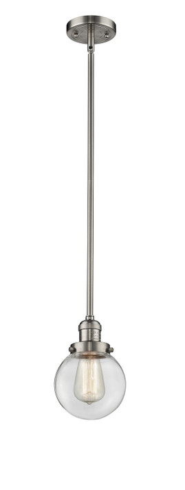 Mini Pendants Glass Down by Innovations ( 405 | 201S-SN-G202-6-LED Franklin Restoration ) 