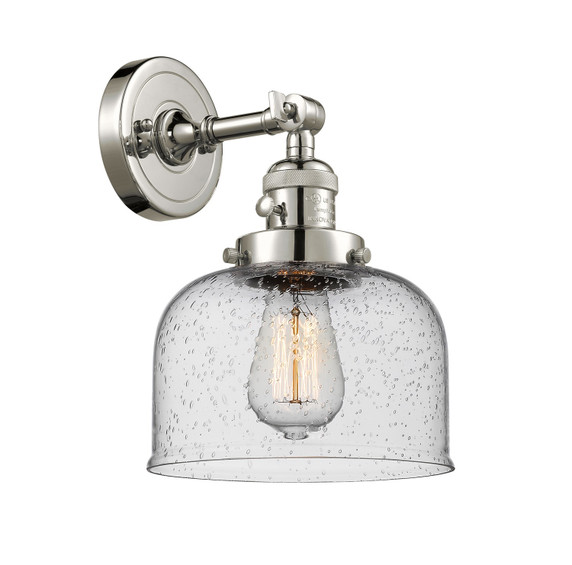 Sconces Single Glass by Innovations ( 405 | 203SW-PN-G74-LED Franklin Restoration ) 